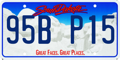 SD license plate 95BP15