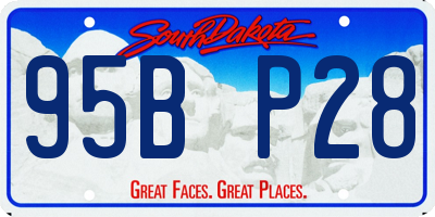 SD license plate 95BP28