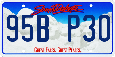 SD license plate 95BP30