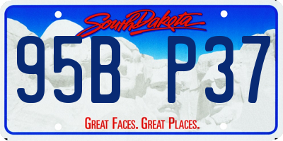 SD license plate 95BP37