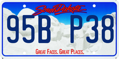 SD license plate 95BP38