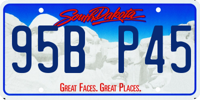SD license plate 95BP45