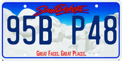 SD license plate 95BP48