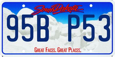 SD license plate 95BP53