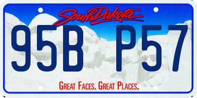 SD license plate 95BP57
