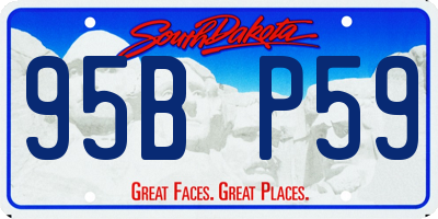 SD license plate 95BP59