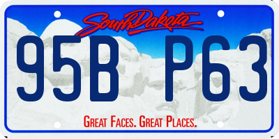 SD license plate 95BP63