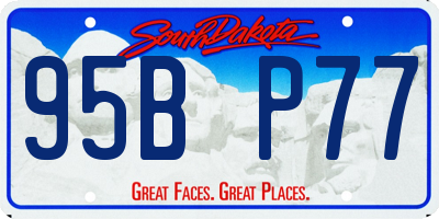 SD license plate 95BP77
