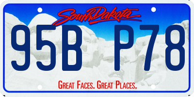 SD license plate 95BP78