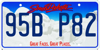 SD license plate 95BP82