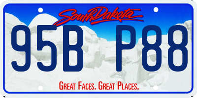 SD license plate 95BP88