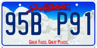 SD license plate 95BP91