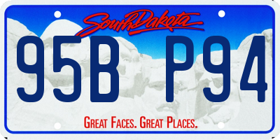 SD license plate 95BP94