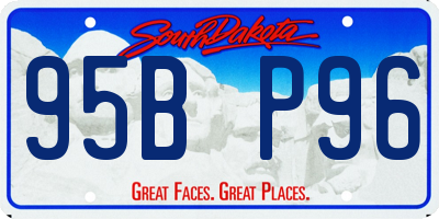 SD license plate 95BP96