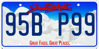 SD license plate 95BP99