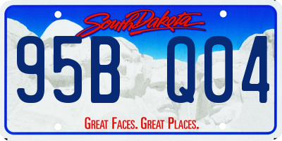 SD license plate 95BQ04