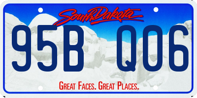 SD license plate 95BQ06