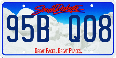 SD license plate 95BQ08