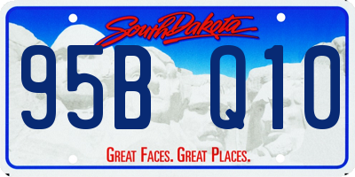 SD license plate 95BQ10