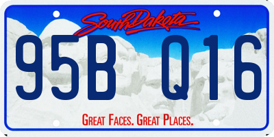 SD license plate 95BQ16