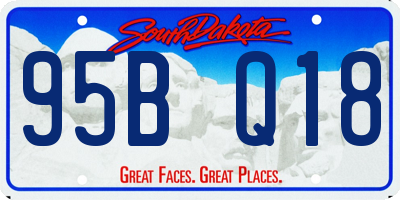 SD license plate 95BQ18
