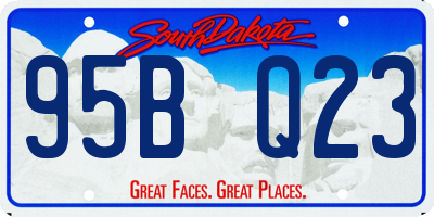 SD license plate 95BQ23