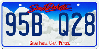 SD license plate 95BQ28
