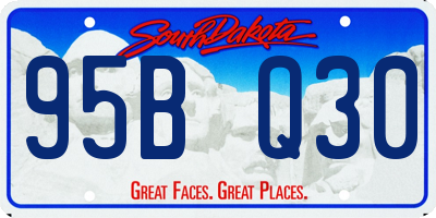 SD license plate 95BQ30