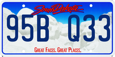 SD license plate 95BQ33