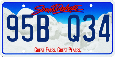 SD license plate 95BQ34