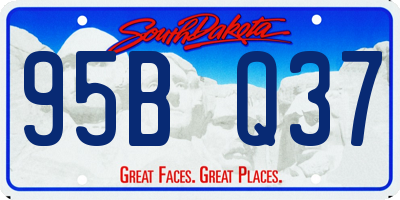 SD license plate 95BQ37