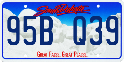 SD license plate 95BQ39