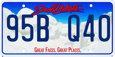 SD license plate 95BQ40