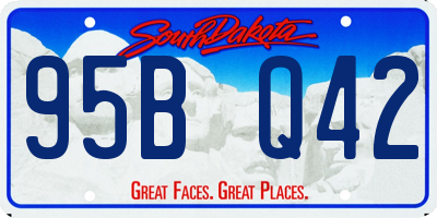 SD license plate 95BQ42