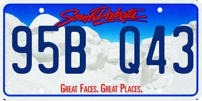 SD license plate 95BQ43