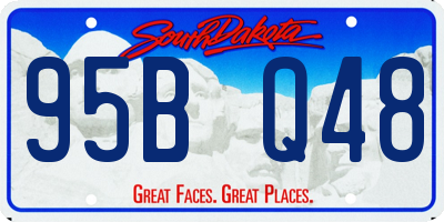 SD license plate 95BQ48