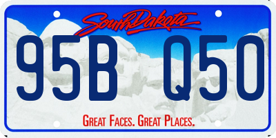 SD license plate 95BQ50