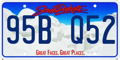 SD license plate 95BQ52