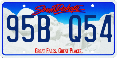 SD license plate 95BQ54