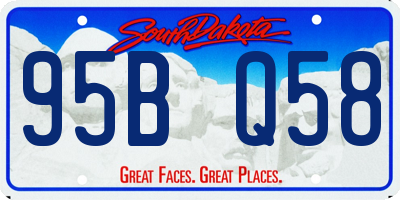 SD license plate 95BQ58