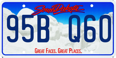SD license plate 95BQ60