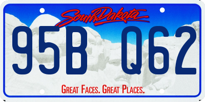 SD license plate 95BQ62