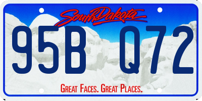 SD license plate 95BQ72