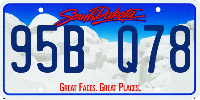 SD license plate 95BQ78