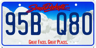 SD license plate 95BQ80