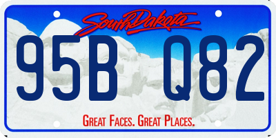 SD license plate 95BQ82