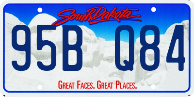SD license plate 95BQ84