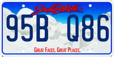 SD license plate 95BQ86