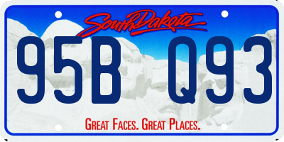SD license plate 95BQ93