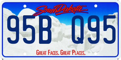 SD license plate 95BQ95
